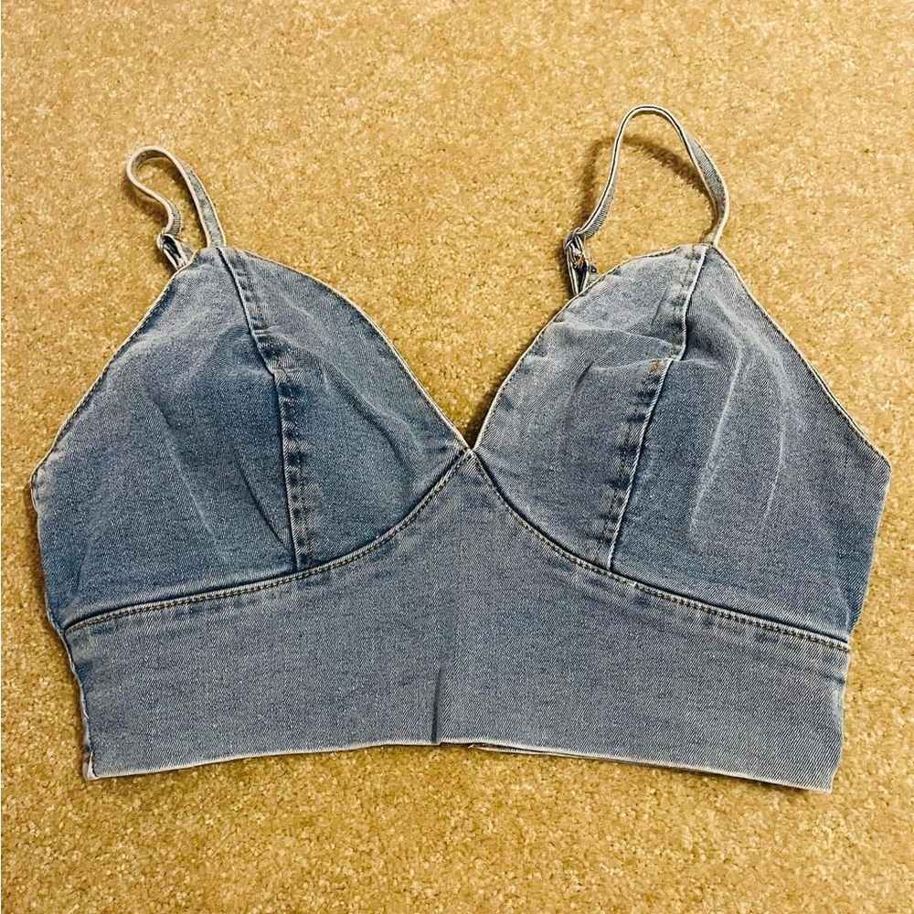 Denim crop top